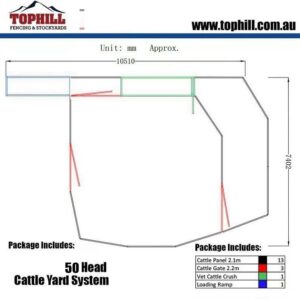 50 head cattle yard plan
